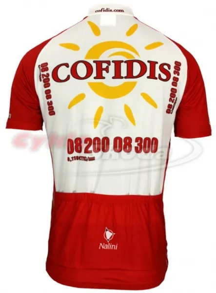 Dres krátký rukáv kr. zip profi týmu COFIDIS 2009