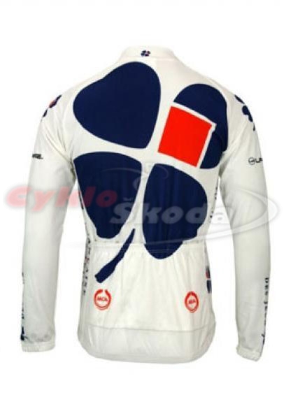 Dres dlouhý rukáv dlouhý zip profi týmu FRANCAISE DES JEUX 2010
