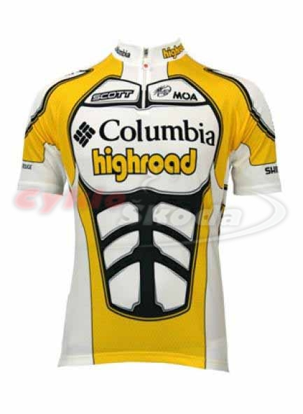 Dres krátký rukáv kr. zip profi týmu COLUMBIA 2009