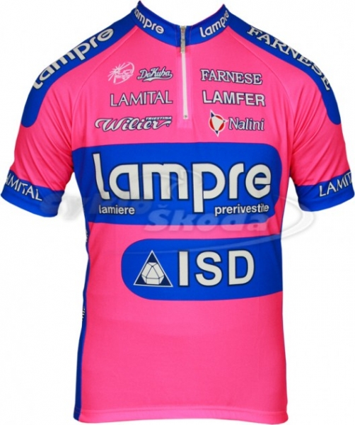 Dres krátký rukáv profi týmu LAMPRE 2012