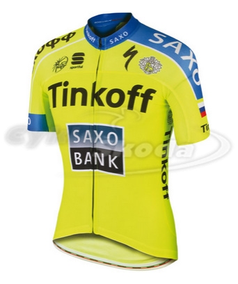 Dres krátký rukáv RACE profi týmu TINKOFF SAXO BANK 2015