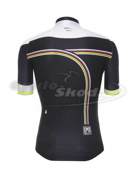 Dres krátký rukáv UCI bílo-černý 2017