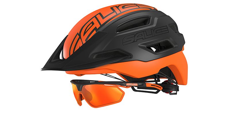 Cyklistická přilba Salice STELVIO BLACK ORANGE