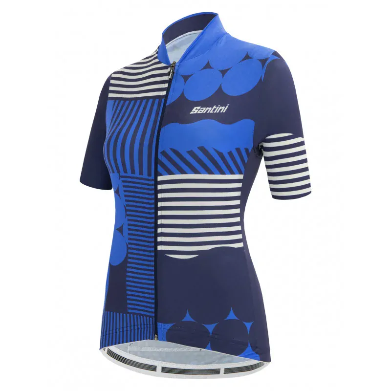Santini Giada Optic blue - dámský dres kr.rukáv