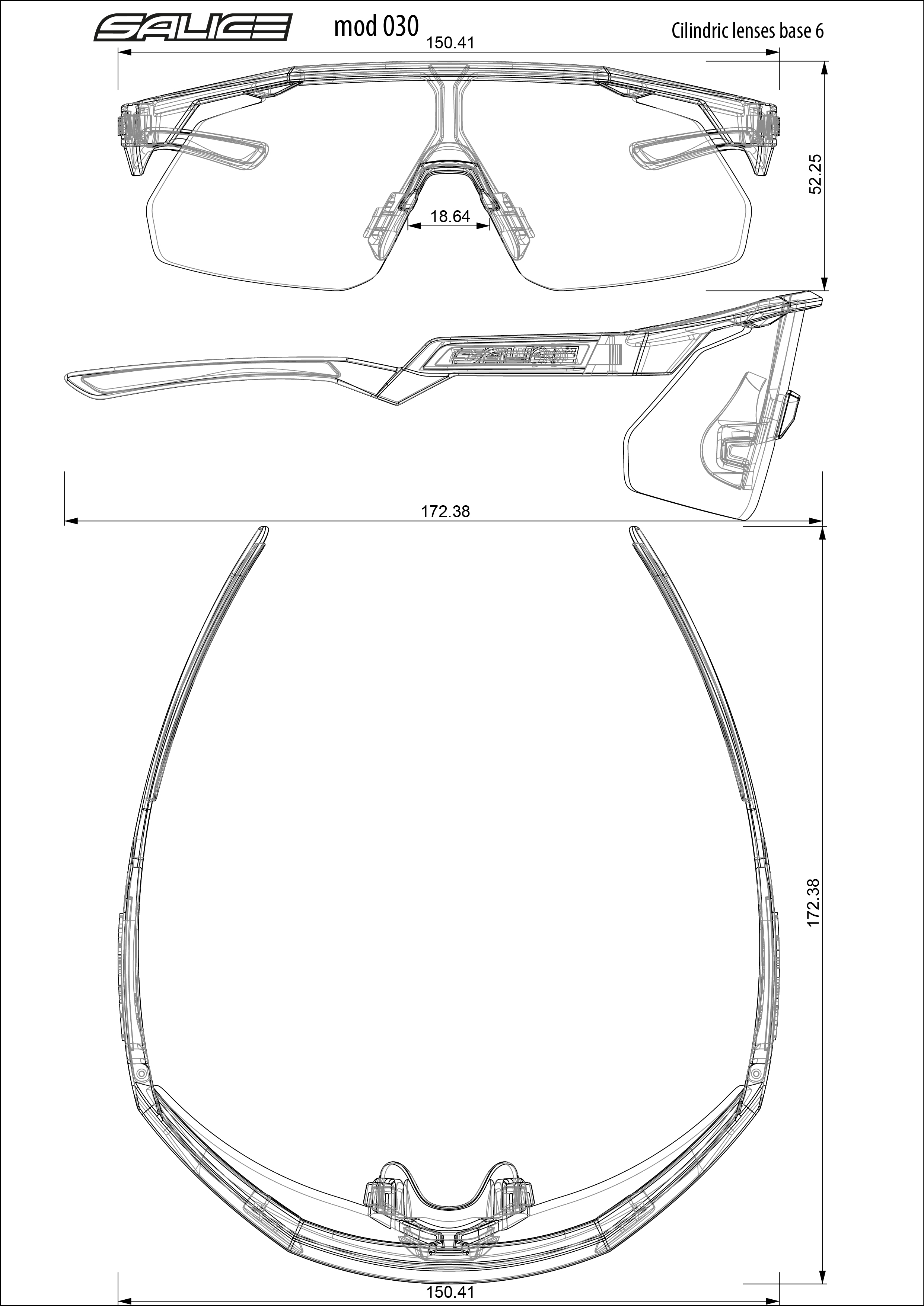 Brýle Salice 030 WHITE BLUE