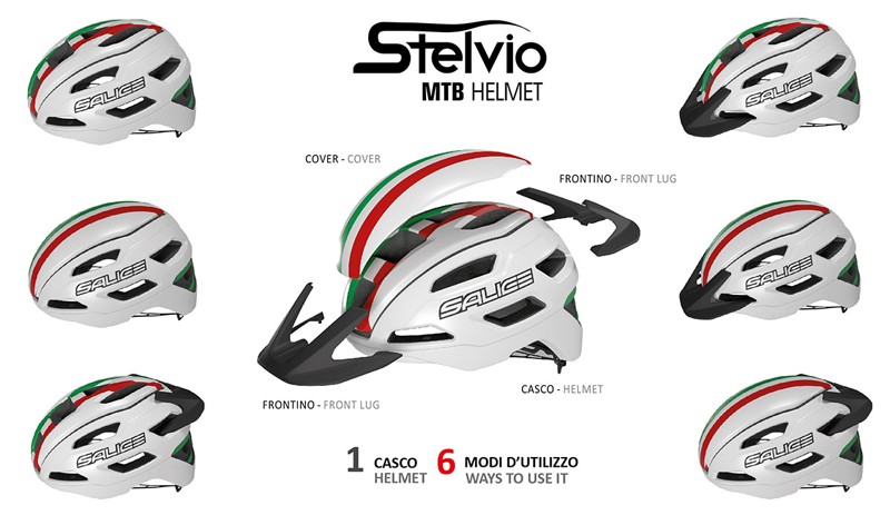 Cyklistická přilba Salice STELVIO WHITE BLACK