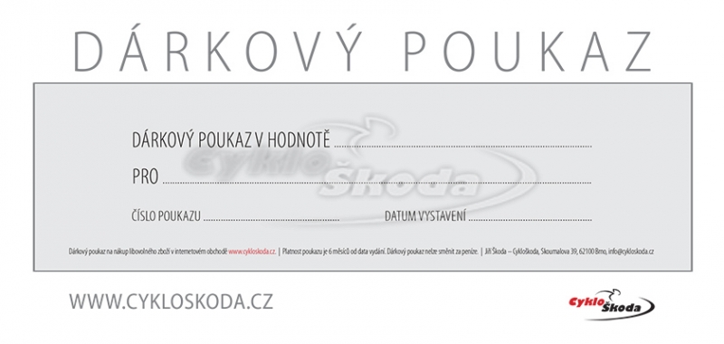 Cyklo dárkový poukaz 1.000 Kč