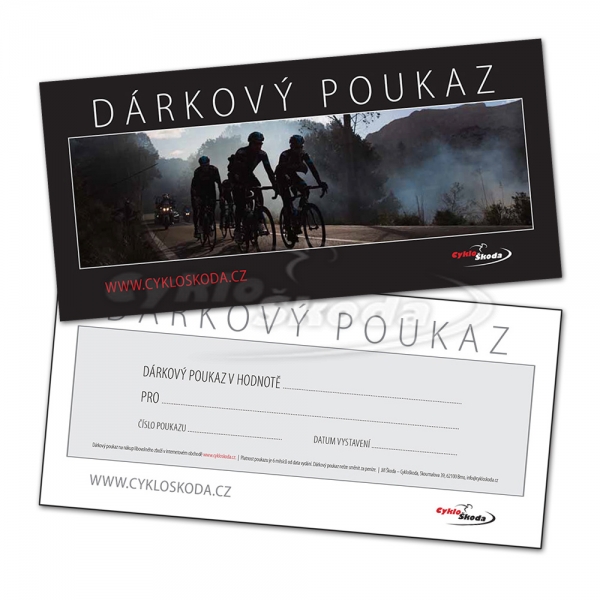 Cyklo dárkový poukaz 5.000 Kč