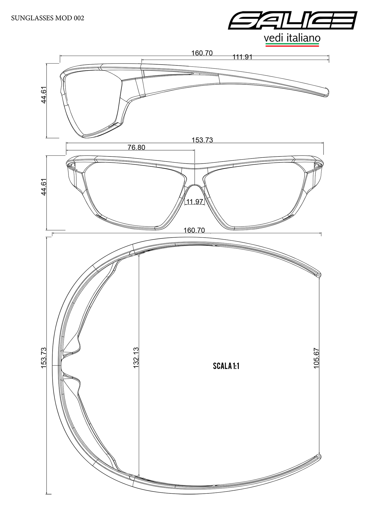 Brýle Salice 002 ITA BLACK