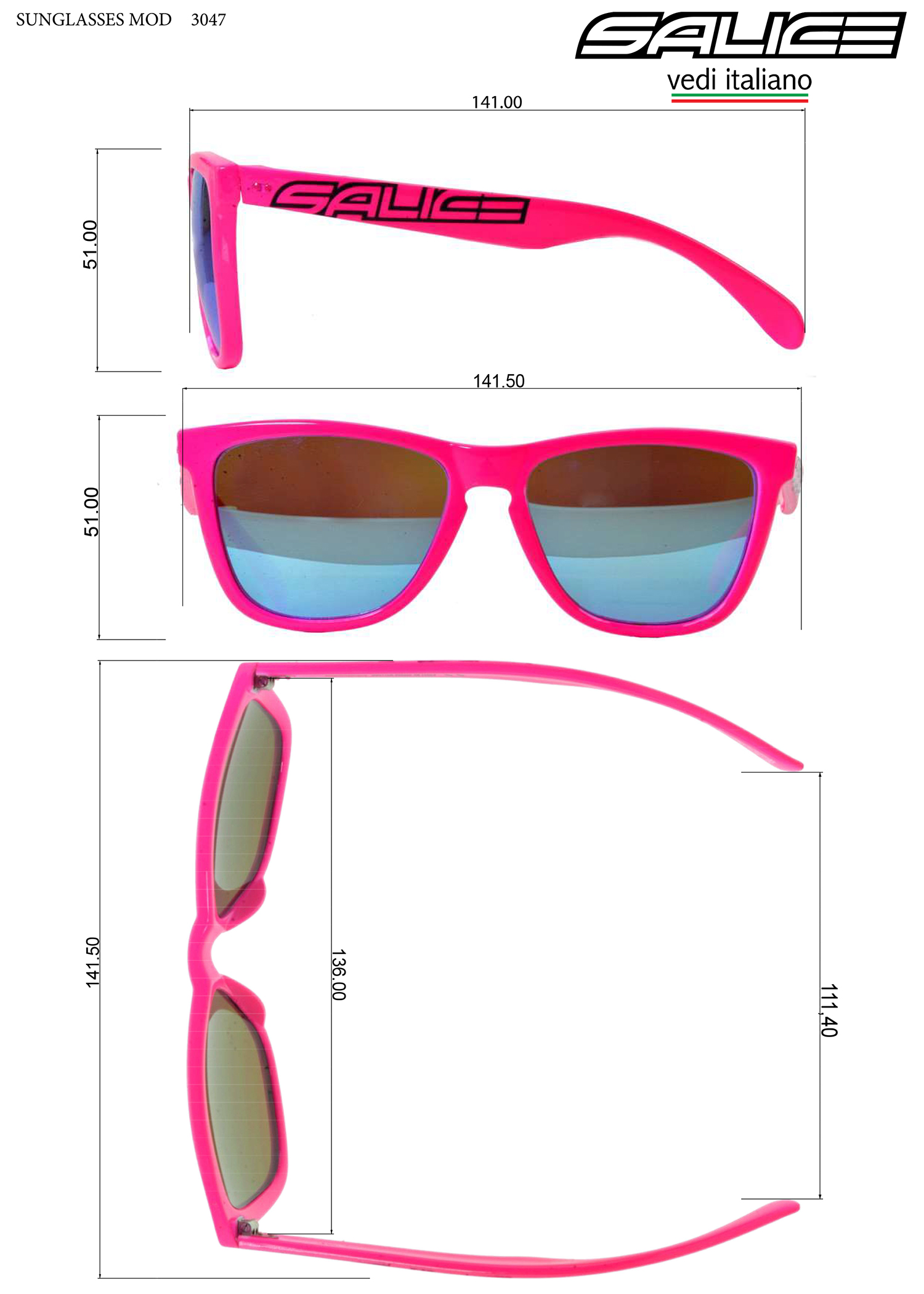 Brýle Salice 3047 CRYSTAL RW yellow