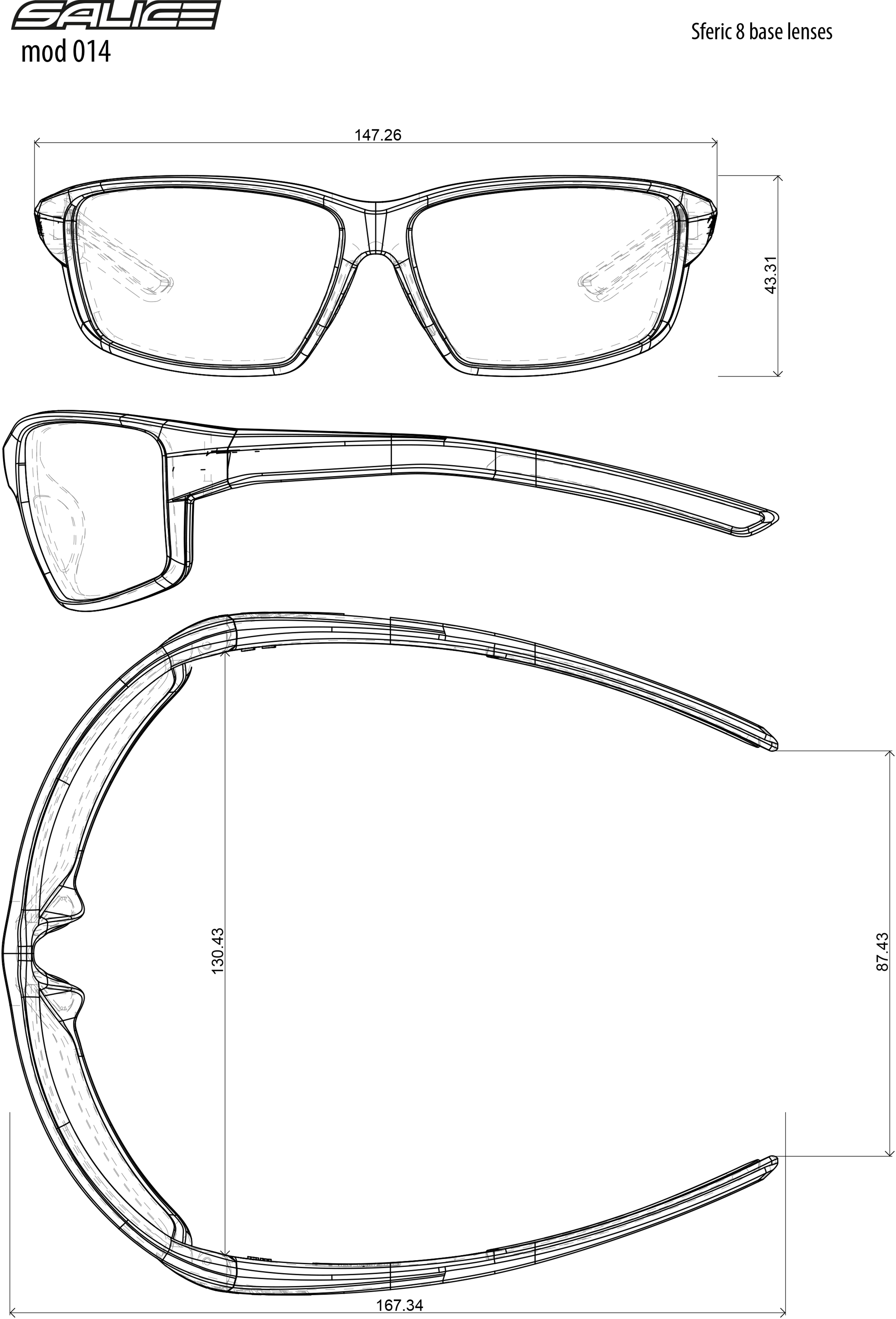 Brýle Salice 014 YELLOW