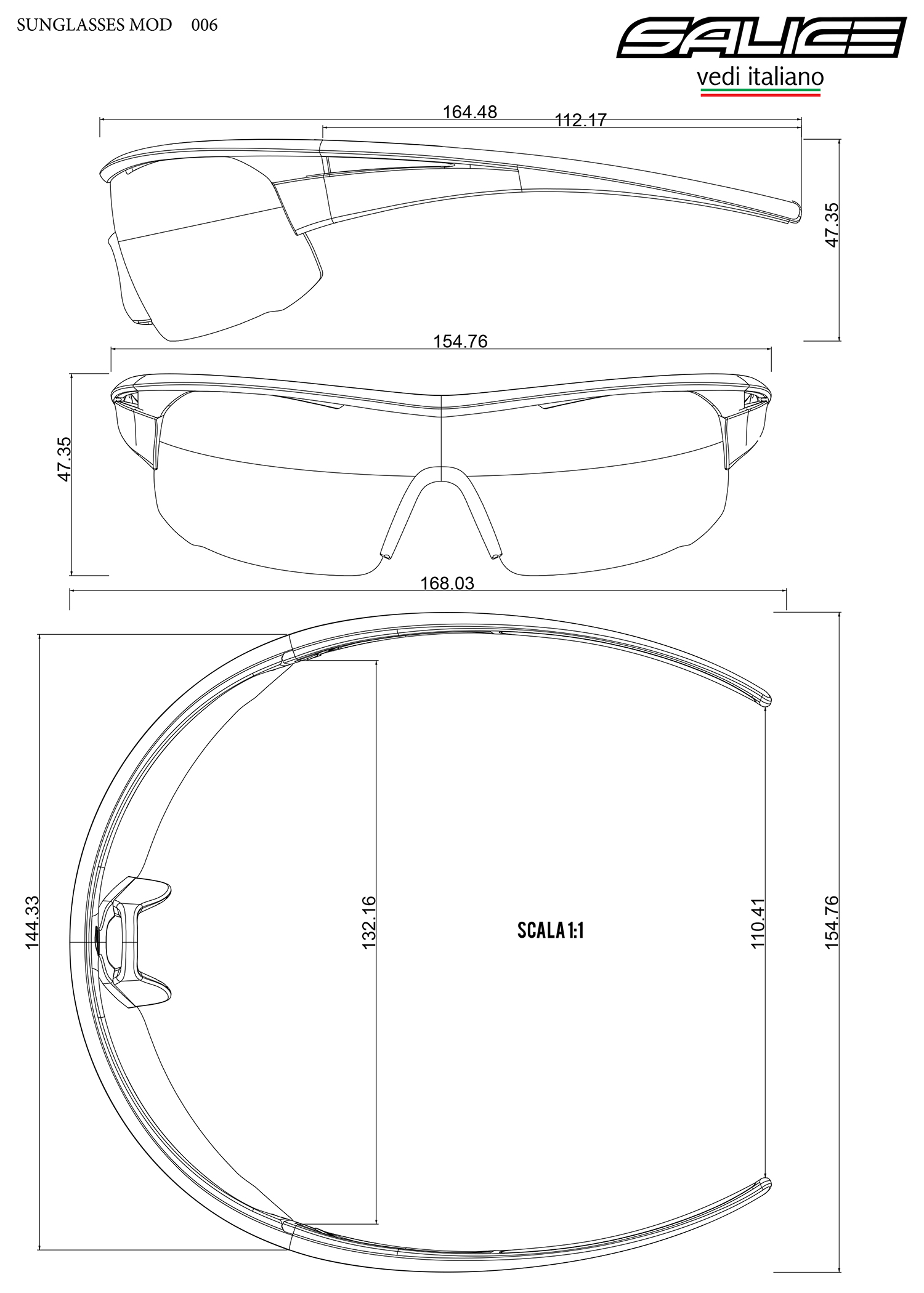 Brýle Salice 006 ITA BLACK