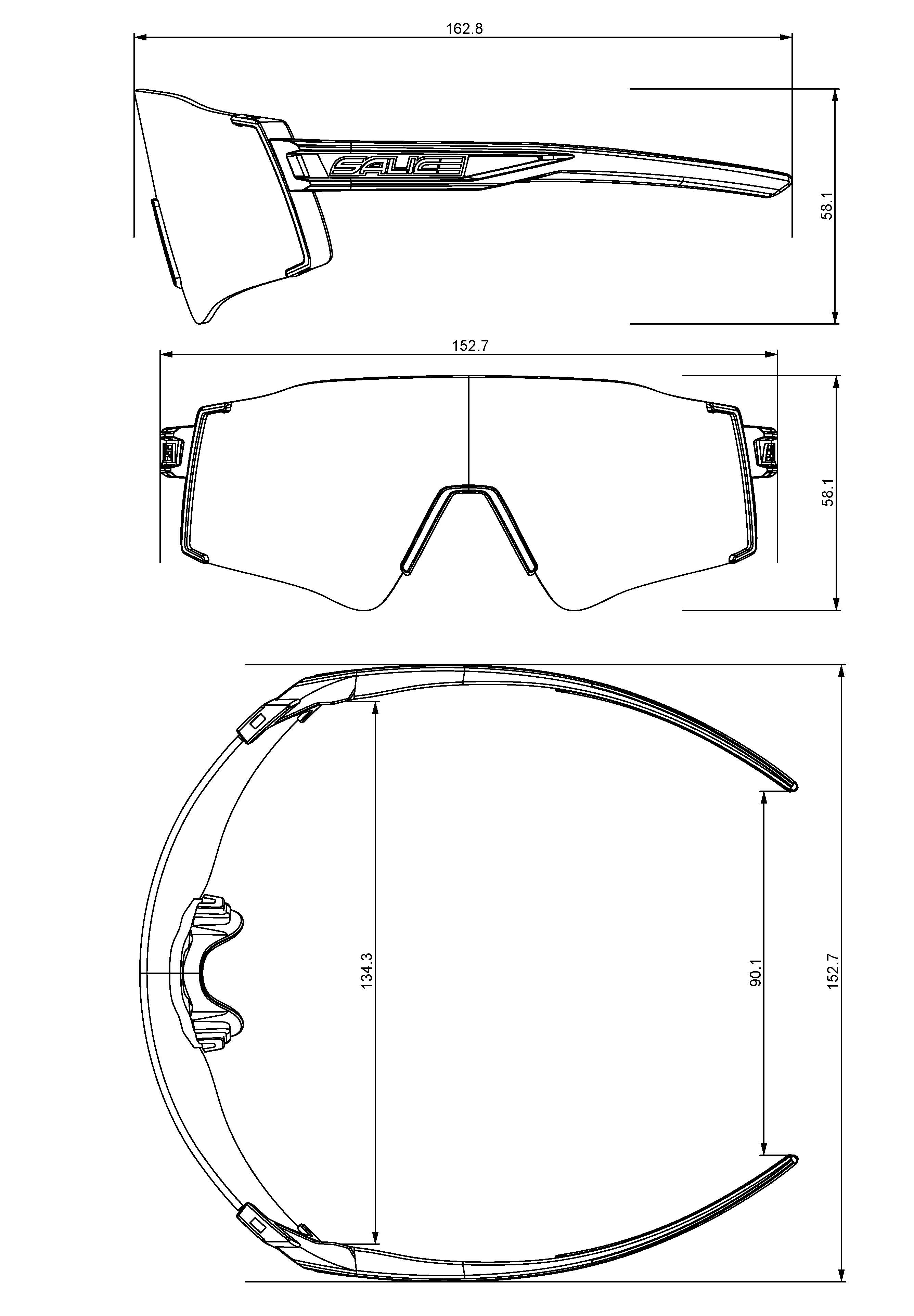 Brýle Salice 026 black RW red