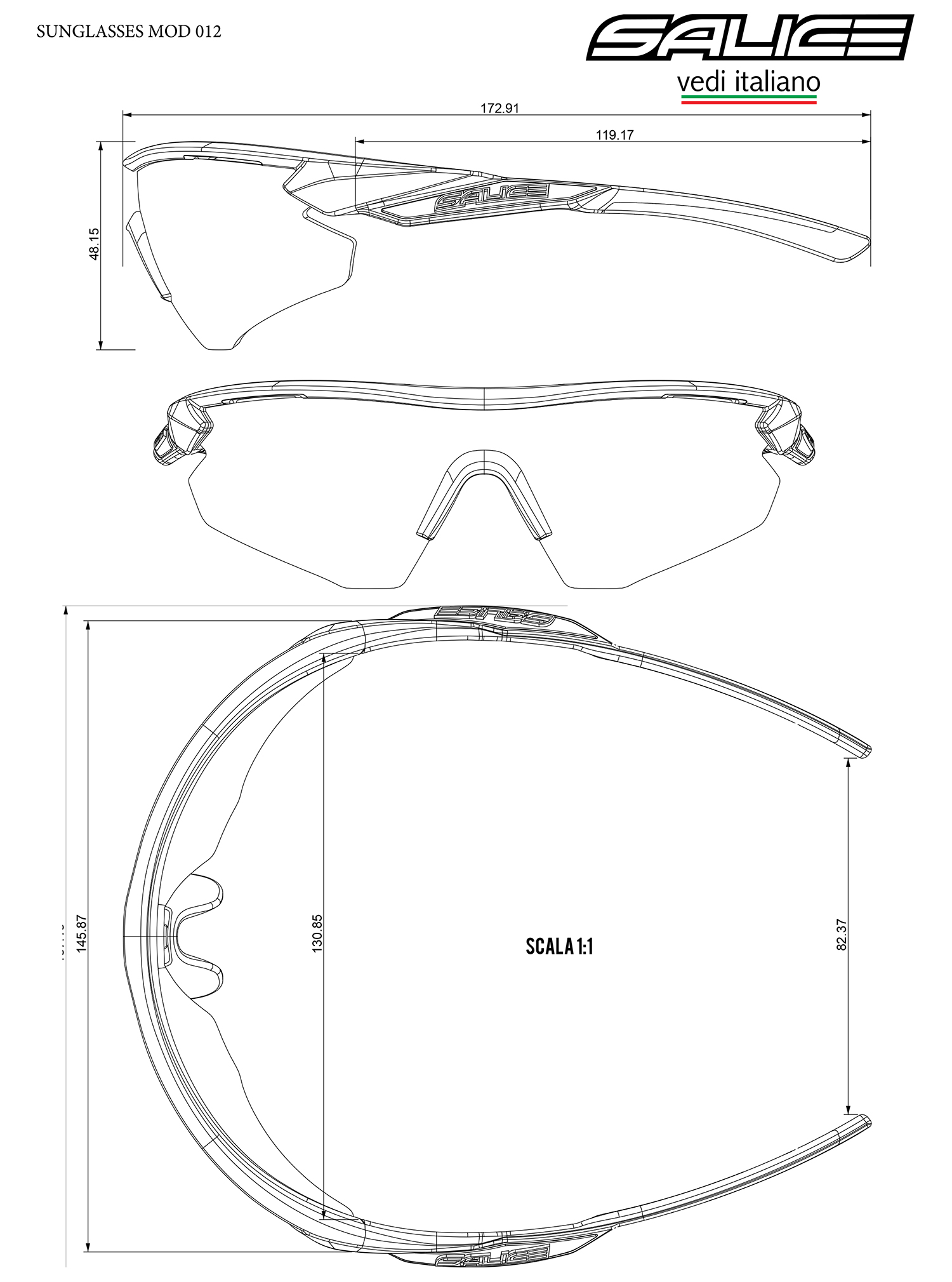 Brýle Salice 012 ITA WHITE