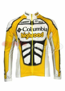 Dres dlouhý rukáv dlouhý zip profi týmu COLUMBIA 2009