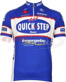 Dres krátký rukáv kr. zip profi týmu QUICKSTEP 2010