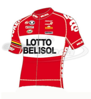 Dres krátký rukáv profi týmu LOTTO BELISOL 2014